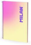 MILAN Caiet cu spira A4 Milan 57142E90SNY, 90 file, 95 g/mp, dictando, Motiv sunset (57142E90SNY)