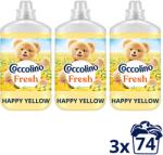 Coccolino Fresh Happy Yellow 3×1, 702 l (74 mosás) (3x8720181946707)