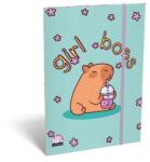 LOLLIPOP Gumis mappa karton A5 Capybara mintás lányos TICGMLCBA5 (TICGMLCBA5)