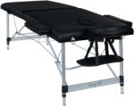 BodyFit Masa de masaj BodyFit pliabilă XXL cu 2 zone din aluminiu - Negru (4086)