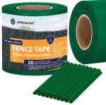 Springos Band pentru gard Springos, 19cmx35m, 450g/m2, 20 cleme de fixare, Verde închis (FN0008)