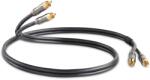 QED Cablu audio QED - Performance Audio, 2x RCA/2x RCA M/M, 3m, negru (QE6102)