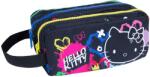 COOLPACK Penar Cool Pack Primus - Hello Kitty Neon Black, 3 fermoare și mâner (F060034) Penar