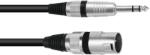 Omnitronic Adapter Cable XLR(M)/Jack stereo 0.2m bk (3022075E)