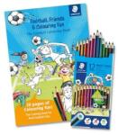 STAEDTLER Creioane colorate, set, hexagonale, cu carte de colorat, STAEDTLER „Noris® Colour 185, 12 culori, 12 buc