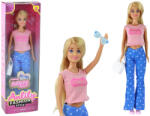 LEAN Toys Anlily divatbaba hosszú szőke hajjal és kiegészítőkkel (16911)