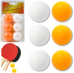 LEAN Toys Pingpong labda szett, fehér és narancs, 6 db (24328)