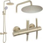 Rea Lungo, zuhanyszett termosztátos keverőcsappal, matt arany, REA-P6730 (REA-P6730)