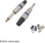  6, 3mm mono jack dugó fém