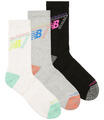 New Balance Sport zoknik ACTIVE GRAPHIC CREW SOCKS 3 PACK Sokszínű XL