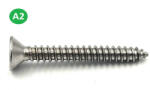  Süllyesztett fejű lemezcsavar 4, 2x19mm A2 rozsdamentes DIN7982