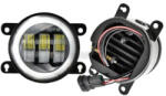  Set proiectoare LED 30W 6500lm cu angel eyes, alb rece/galben, 12-24V (170125-4)