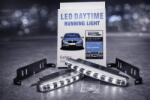  16 LED DRL Nappali Menetfény szett 12V - Hideg Fehér, Vízálló, Univerzális