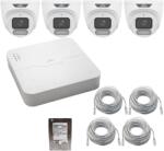 Uniview Sistem supraveghere IP Uniview cu 4 camere 4MP ColorHunter, NVR PoE 4K, HDD 1TB (50003-)