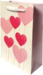 Paper Craft SET 10 pungi de cadou mici, model inimioare roz