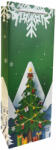 Paper Craft SET 10 pungi de cadou pentru sticla, 36x13x9 cm, model brad Craciun