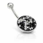 ROCKOS piercing - 15 mm (fekete-ezüst) (2026041611)