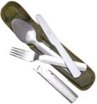 Joker Set tacamuri camping Joker din inox, 4 piese, cu husa de transport (JKR0458) Tacam