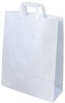 Szidibox Karton Papírtáska szalagfüles, papírszatyor 32x41+12cm fehér 50db/csomag (SZID-02537)