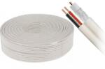 Rovision Cablu coaxial RG6 cu conductor din cupru si alimentare 2x0.75 CCA, 100 m (TW100SCCA)