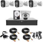 Uniview Kit supraveghere Uniview 4 camere, 3x 5MP ColorHunter + 1x 2MP cu microfon (50581-)