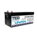 TED Electric Acumulator LiFePO4 12.8V 300Ah cu BMS si Bluetooth, M8, TED Electric (A0117169)
