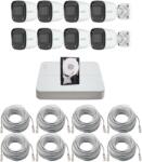 Uniarch Sistem supraveghere IP Uniarch cu 8 camere 2MP, microfon, NVR PoE si HDD 1TB (50567-)
