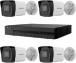 HiLook Kit supraveghere HiLook cu 4 camere IP 4MP PoE, IR 30m, NVR 4 canale (44673-)