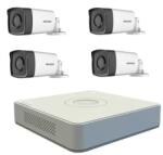 Hikvision Kit 4 camere supraveghere exterior Full HD Hikvision, IR 80 m (201801014730)