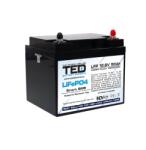 TED Electric Acumulator LiFePO4 12.8V 50Ah cu BMS si Bluetooth, terminal M6 TED Electric (A0117165)