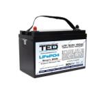 TED Electric Acumulator LiFePO4 12.8V 100Ah cu BMS si Bluetooth, M8 TED Electric (A0117166)