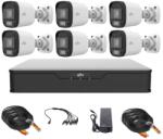 Uniview Sistem de supraveghere Uniview cu 6 camere 5MP, DVR si lumina alba 20m (52787-)