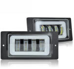 Proiector LED auto 15W cu angel eyes DRL alb/galben, 12V-24V (160426-8)