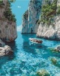 Figured Art Set pictura pe numere, cu sasiu, Golf albastru linistit, 40x50 cm (FA10732-Y)