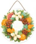 Figured Art Set pictura pe numere rotunda, pe lemn, Coronita cu portocale, O30cm (RFA074)