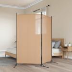 vidaXL Разделител на стая с 2 панели Бежово 175 x 180 cm Текстил (42039227)