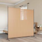 vidaXL Единична панелна преграда за стая Бежово 175 x 180 cm Текстил (42039198)