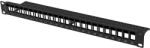 Lanberg Patch Panel LANBERG PPKS 1124 B, 24 porturi, 19 inch, 1U, cu organizator, Negru (PPKS-1124-B)