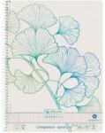 Herlitz GREENline Ginkgo A4 70lapos kockás spirálfüzet (50033485)