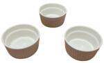 Excellent Houseware Szószos tál készlet, 3 darab, porcelán, 10x4, 5 cm, fehér (KO-798000010D)