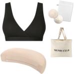  Moniel starterpack a kényelmes szoptatáshoz All black & Pastel bézs M-es méret