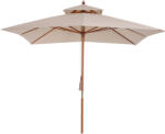 Outsunny Umbrelă de Soare Dublă pentru Grădină, Bambu și Poliester, Crem, 3x3m | Aosom Romania (840-026)
