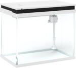 PawHut Acvariu de sticlă 41 L cu sistem de filtrare, lumini LED, pompă, pentru diverse specii de pești, Alb | Aosom Romania (D61-005V92WT)