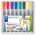 STAEDTLER Markere pentru flipchart, set mixt, 2/2-5 mm, STAEDTLER "Lumocolor 356", 8 culori diferite, 8 buc