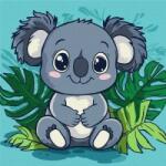 Ideyka Painting by numbers for kids 30x30cm KHO1270 Cheerful koala AP0086