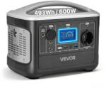 VEVOR Hordozható erőmű 600W, 493Wh LiFePO4 - kompakt napelemes generátor 7 kimenettel (AKKUMULATOR_6NQI001V2)