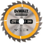 DEWALT CONSTRUCTION Fűrésztárcsa szeges fához 152 x 20 x 2, 4 mm / 24T (DT1930-QZ)