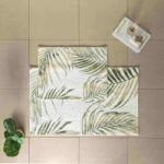 TAC ® Set 2 covorase baie cu frunze, Tac PasPas Palm verde Covor baie