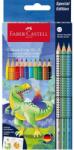 Faber-Castell Színes ceruza készlet 10+3db-os Faber-Castell Grip dinoszaurusz + matrica