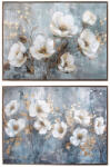 AdTrend Set 2 tablouri decorative oleografie pe panza Flowers 45 x 60 cm (118840)